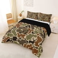 thumbnail image 2 of Catabedysis Rustic Camo Camping Full Size Comforter Sets,Jungle Animal Deer Bear Bedding Comforter Set For Boys,Green Brown,Black Reversible,3-Piece,1 Comforter and 2 Pillowcases, 2 of 7