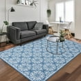 thumbnail image 2 of CAROMIO Area Rugs Washable Rugs Floral Boho Rug Vintage Rugs Modern Rugs Soft Carpet Low Pile Non Slip Rugs for Living Room Bedroom, 8' x 10' Blue, 2 of 7