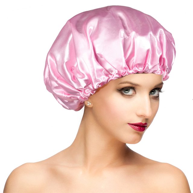 Gorro de ducha Gorros de ducha ajustables para mujeres Extra grande Actualización Doble capa impermeable Gorro para el cabello Gorros de baño Gorro de ducha Mujeres Niñas Protección del cabello para a
