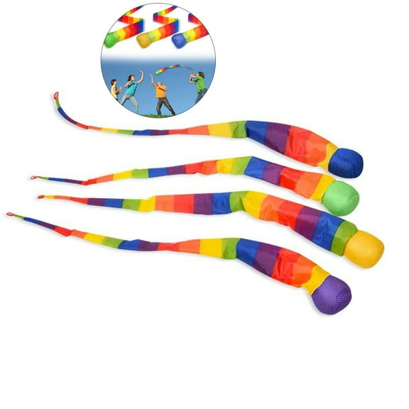 WNFJR Catch Tail Foam Balls Rainbow Ball Colorful Meteor Playground Ball Sports Comet Balls Throw and Catch Ball with Rainbow Tail for School Educational Sports Training