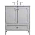 thumbnail image 4 of Elegant Lighting Vf18030 Sommerville 30" Free Standing Single Basin Vanity Set - Grey, 4 of 15