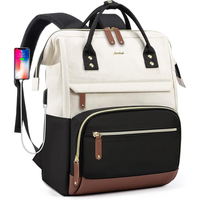 Mochila Focdod para mujer, portátil de 15.6 pulgadas, resistente al agua