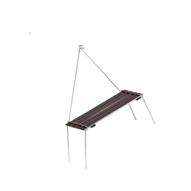 Mesa plegable para acampar, fácil de usar, con poste de luz para cocinar, pescar y jardín. Haya