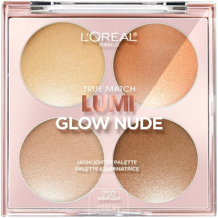L'Oreal Paris True Match Lumi Glow Nude Highlighter Palette, (Best Powder Highlighter For Pale Skin)