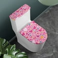 thumbnail image 2 of Renewold Fashion Toilet Lid Cover Round with Elastic Bottom Valentine's Day Decorations Colorful Hearts Toilet Lid Dust Cover and Toilet Tank Lid Cover Set of 2, 2 of 6