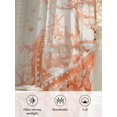 thumbnail image 6 of Sheer Curtains 45 Inch Length 2 Panels Set for Kitchen, Orange Coastal Starfish Semi Sheer Curtains for Windows, Farmhouse Nautical Coral Conch Voile Window Treatments Rod Pocket Curtain, 6 of 7
