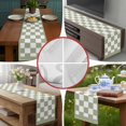 thumbnail image 6 of Sage Green Plaid Short Table Runner 36 Inches Long,Farmhouse Green White Checkered Lace Cotton Linen Table Runners Dresser Scarves,Tabletop Scarf Furniture Cover for Home Dinner Party Decor 13"x36", 6 of 8