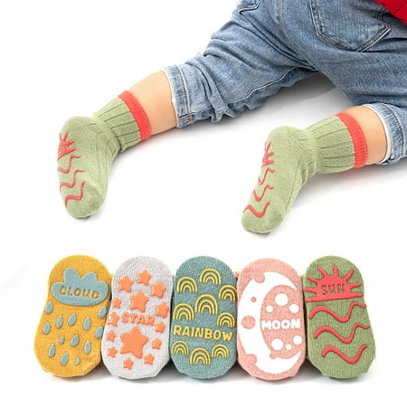 

Bobasndm Baby Boy Girl Cotton Ankle Socks Non-slip Rubber Stockings Spring Autumn Winter Soft Shoes