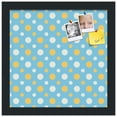 thumbnail image 2 of PinPix 12x12 Custom Cork Bulletin Board Blue - White Dots Poster Board Has a Fabric Style Canvas Finish, Framed in Blue - White Dots, by ArtToFrames (PinPix-345), 2 of 6