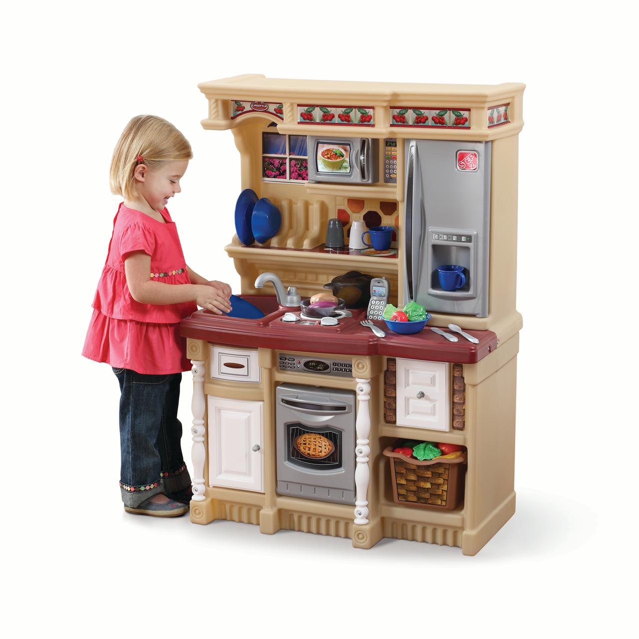 Step2 LifeStyle Custom Play Kitchen with 20 Piece Accessory Play Set - Tan - image 3 of 3
