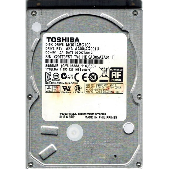 Toshiba MQ01ABC100 1TB AZA AA00/AQ001U Philippines