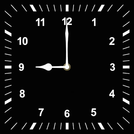 Soliyoahee Black Wall Clock 10inch Wooden Square Clock Living Room Decoration Silent No Tick Battery Powered for Living Room Kitchen Bathroom Bedroom Office (Style 18)