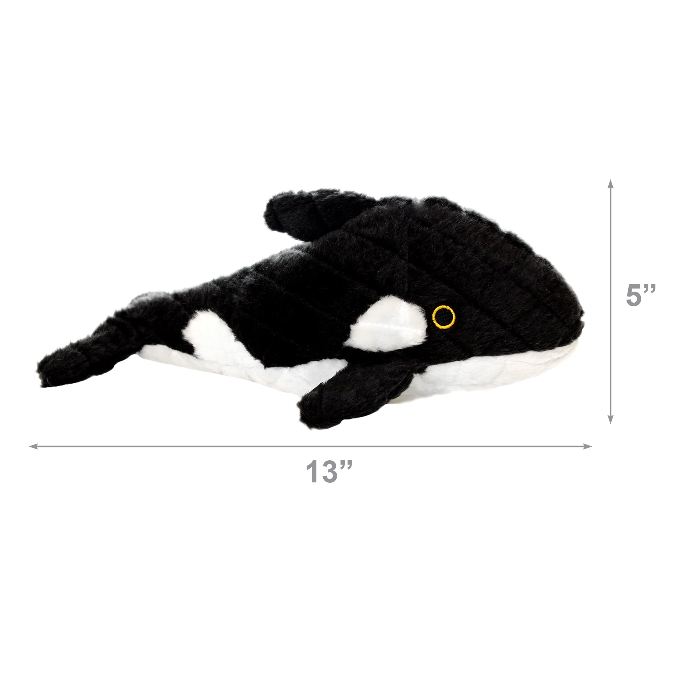 Mighty Ocean Whale Durable Plush Squeaky Dog Toy