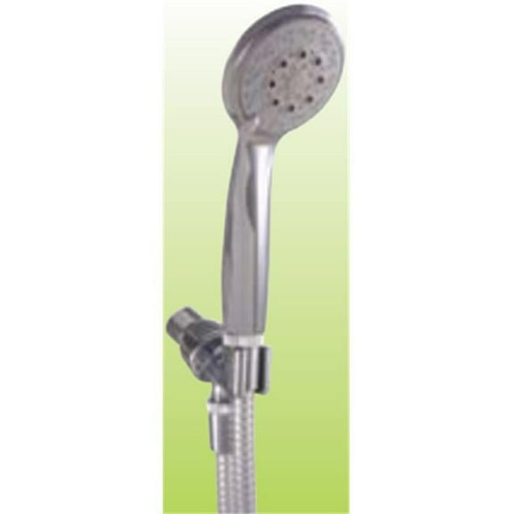 Hand Held Shower Head with Hose Bracket, White