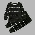 thumbnail image 2 of ZTKWD Toddler Boys Soft Comfy Tencel Solid Stripe Roomwear 2pcs Set 6M-12Y, 2 of 5