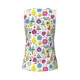 thumbnail image 5 of Picia Doodle Fruits Pattern Women's Workout Tank Top,Breathable Activewear,Slim Fit Athletic Top,Versatile Workout Moisture-wicking top-Small, 5 of 9