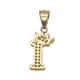 thumbnail image 4 of Cadena y dije de brillos con corona de oro laminado letra I, 4 of 8