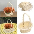 thumbnail image 2 of 1 PCS Beige Mini Wicker Baskets with Handles, 3.94 Inch Tiny Woven Storage baskets Small Woven Rattan Baskets with Handle for Picnics, Wedding Deco, Party Favors, Gift, Garden Deco(Round), 2 of 8