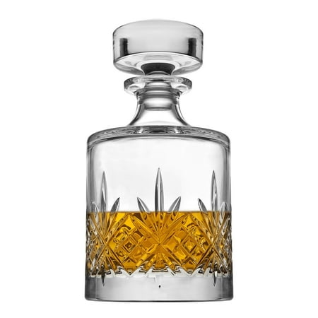 Godinger Whiskey Decanter Dublin Collection, for Liquor Scotch Whisky Vodka or Wine - Round