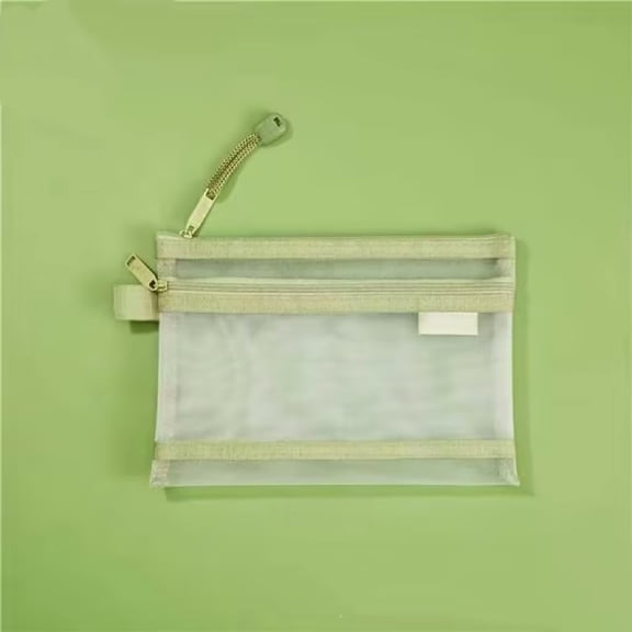 Dvumao A6 Double Layer Mesh Pouch, Clear Document Organizer for Certificates and Stationery