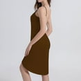 thumbnail image 3 of Ladies Sling Midi Dress Asymmetric Solid Color Slim Fit Backless Vacation Outfit, 3 of 8