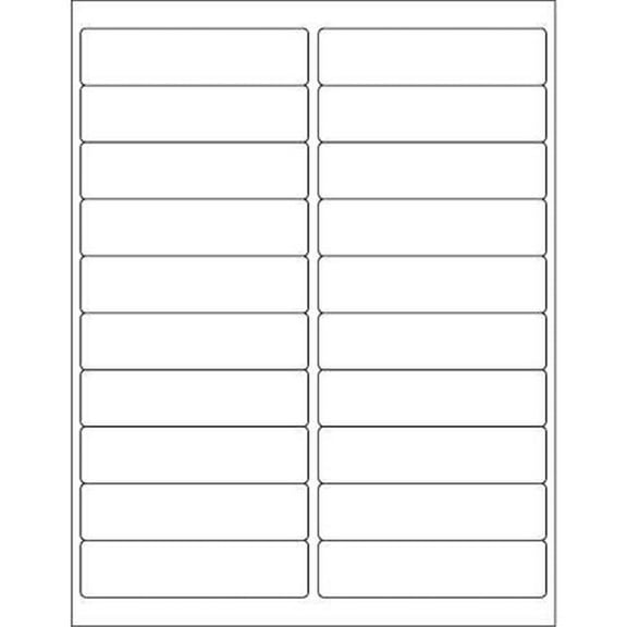 4 x 1 in. White Rectangle Laser Labels - Pack of 2000
