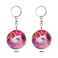 thumbnail image 2 of Naloa Pig Print Round Keychain Keychain Key Ring, Key Tag, Key Chain Bulk for Gift Accessories (Round), 2 of 7