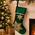thumbnail image 5 of Christmas Stockings, Classic Holiday Xmas Stocking with Hanging Loop, Gift Bag for Fireplace Mantel, Tree and Family Holiday Decor, 5 of 7