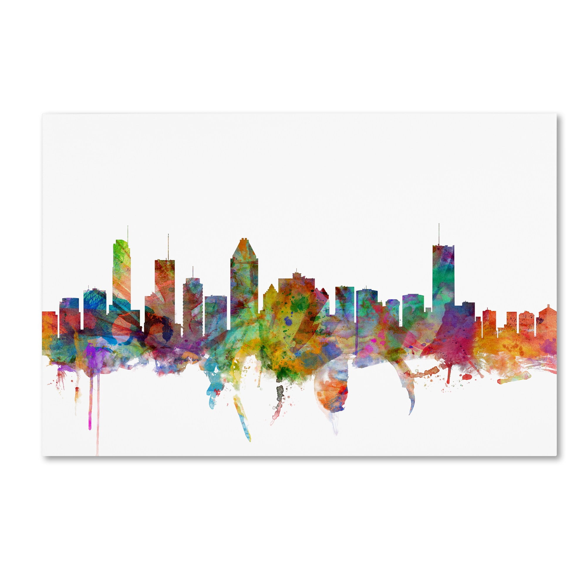 Trademark Fine Art "Montreal Canada Skyline" Canvas Art by Michael Tompsett