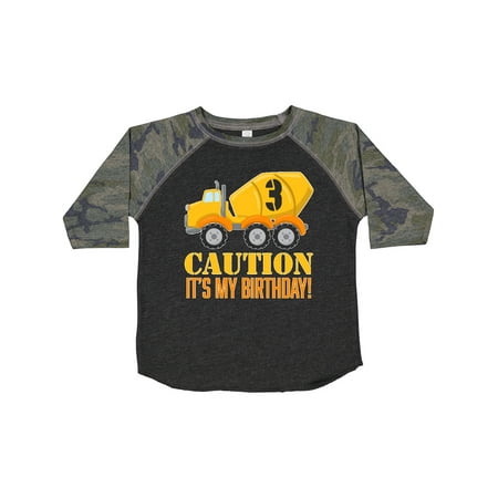 

Inktastic 3rd Birthday Construction Truck Cement Mixer - 3 Years Old Gift Toddler Boy Girl T-Shirt