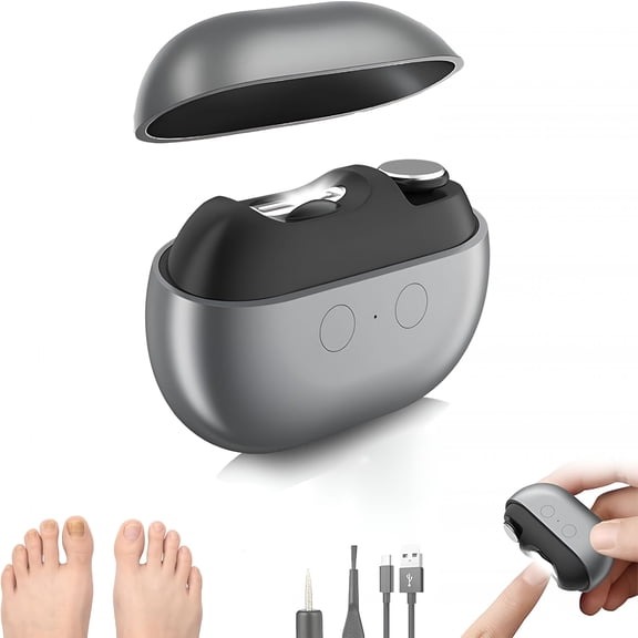 FACEGA Electric Nail Clippers – 3-in-1 Electric Automatic Nail Trimmer & Polisher with LED Light, USB Rechargeable, Nail Scraps Storage, Safer for Infants, The Elderly, and Adults