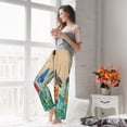 thumbnail image 6 of Picia Colorful Plants And Insects Womens Soft Woven Cotton Elastic Waistband Sleep Pajama Pant Lounge Sleep Pant With Pockets And Drawstring-Small, 6 of 9