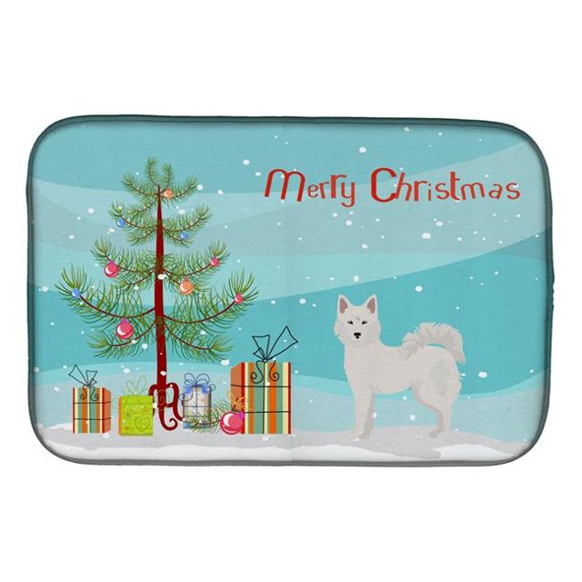 Carolines Treasures CK3450DDM Danish Spitz Christmas Tree Dish Drying Mat