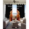 thumbnail image 4 of Funny Chicken Blackout Curtains 45 Inches Long, Welcome To OUR Place Modern Retro Thermal Insulated Black Out Curtains, Small Darkening Window Curtain Drapes for Cafe Bedroom 42"x45" 2 Panels, 4 of 9
