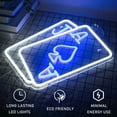 thumbnail image 3 of Playing Cards Neon Signs 15.8"x 11.8" Led Sign Gamer Neon Light USB Powered Switch Light up Sign Wall Neon Sign for Wall Decor Bedroom Bar Shop Hotel Christmas Birthday Party, 3 of 6
