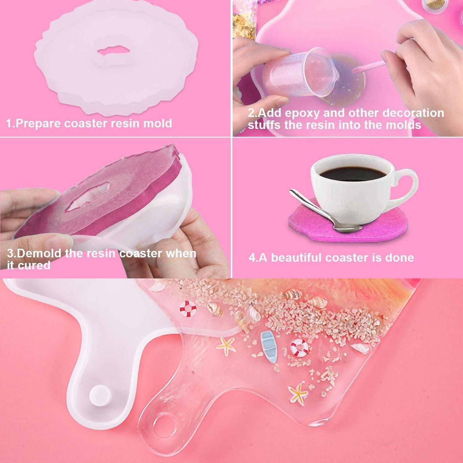 Mark Rectangle Silicone Resin Molds 2 Pieces