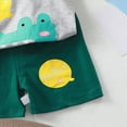 thumbnail image 4 of TOWED22 Toddler Baby Boy Outfits Shorts Sleeve Summer Beach Cocos T Shirts + Shorts Clothing Set(Grey,4-5 Y), 4 of 4