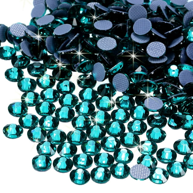 Uxcell 2880 Pcs Hotfix Strass Flatback Cristal Verre Gemmes SS10 2.9mm Bleu Ciel