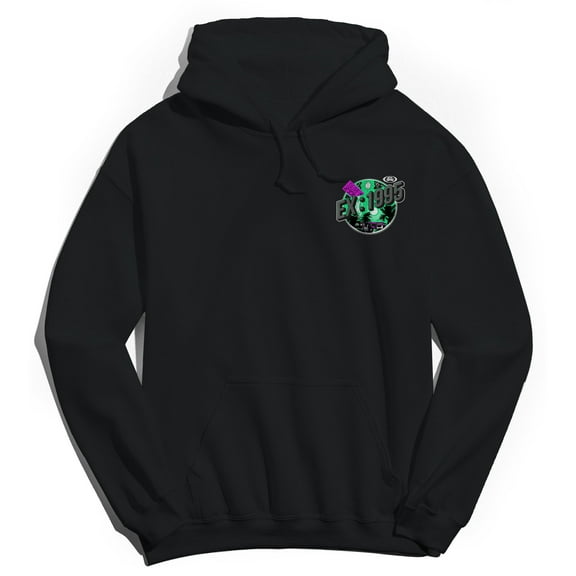 Extreme Rise & Ride Graphic Black Men's Cotton Pullover Hoodie