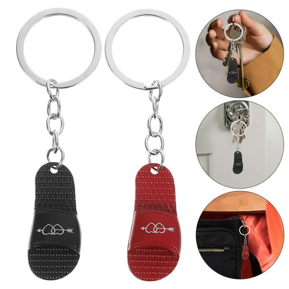 FUEENIRVA Hanging Pendant Keychains Zinc Alloy 2Pcs For Keychains Purse Car Keys