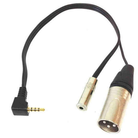iPhone/iPad Microphone Adapter Cable with XLR Male Headphone Jack