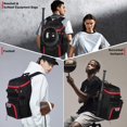 thumbnail image 2 of Bolsa deportiva GRANDUP para béisbol, sóftbol, rugby, negro/rojo, 2 of 7
