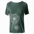 thumbnail image 4 of Paguaki Womens Dandelion Floral T Shirts Crew Neck Short Sleeve Loose Fit Soft Casual Spring Summer Tops Basic Tees, 4 of 4
