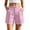 Pink, variant on Pxxlle Cotton Shorts for Women with Pockets Casual Summer High Waisted Pleated Shorts Wide Leg Button Shorts for Travel Beach Vacation Army Green XL