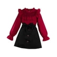 thumbnail image 1 of Jumpingount Conjuntos de ropa Traje de primavera y otoño Ropa para niños Disfraces Ahuecados Volantes Malla Tops corta decorada conjuntos de ropa 160cm-11.12Y, 1 of 6