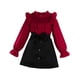thumbnail image 1 of Minnieouse Conjuntos de ropa para niños Traje de otoño Ropa Disfraces Cuello Ahuecado Parche de malla plisada Tops corta 160cm-11.12Y Type3 NO3, 1 of 6