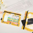 thumbnail image 4 of Dailycode 2 Pack Pencil Pouch for 3 Ring Binder Smooth Zipper Folders with Pockets Clear Window Pencil Case, Lovely Capybara and Orange, 4 of 6