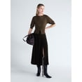 thumbnail image 2 of Scoop Women’s Pleated Maxi Skirt, Sizes 0-18, 2 of 5