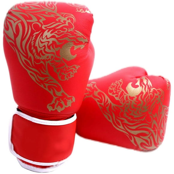 Gants de Boxe Gants d'Entraînement Kickboxing - Gants Lourds, Rouge 38x23cm