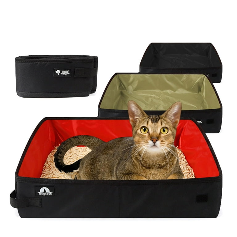 Collapsible Portable Portable Litter Box ZPAQI Travel Cats Litter